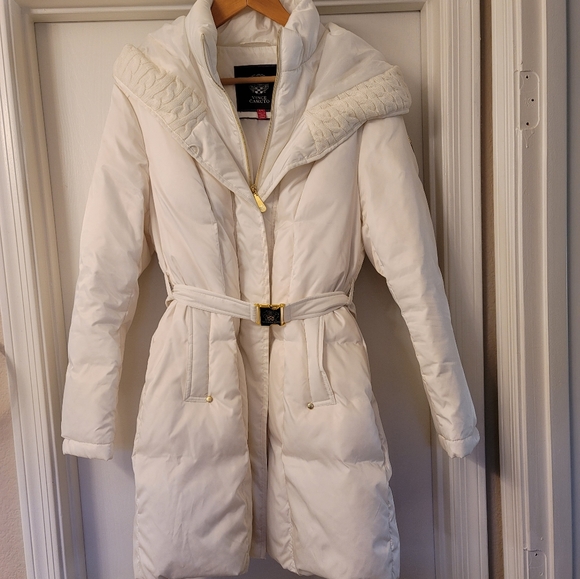 š¤LUSCIOUS WINTER WHITE VINCE CAMUTO DOWN COATš¤ - Picture 3 of 16